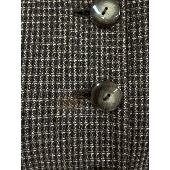 VTG 80s Christian Dior Brown Silk Blend Tweed Suit Jacket Womens 12 - Picture 9 of 9